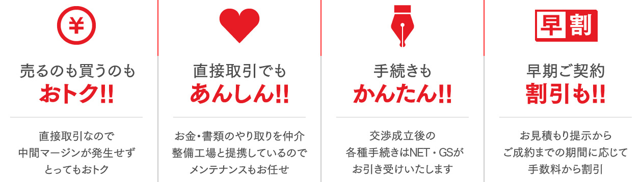 おトク!! あんしん!! かんたん!! 割引も!!
